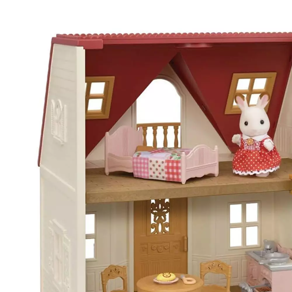 SYLVANIAN FAMILIES SET RED ROOF COSY COTTAGE STARTER HOME ESFH55677