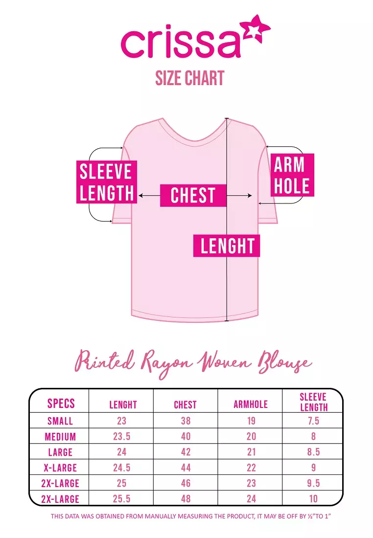 Woven Printed Rayon Short Sleeves Blouse