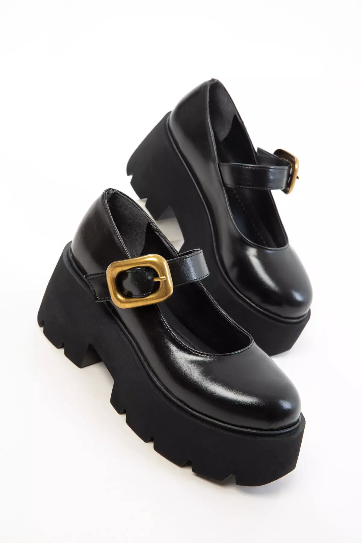 Black Women's Classic Heeled Shoes 20774