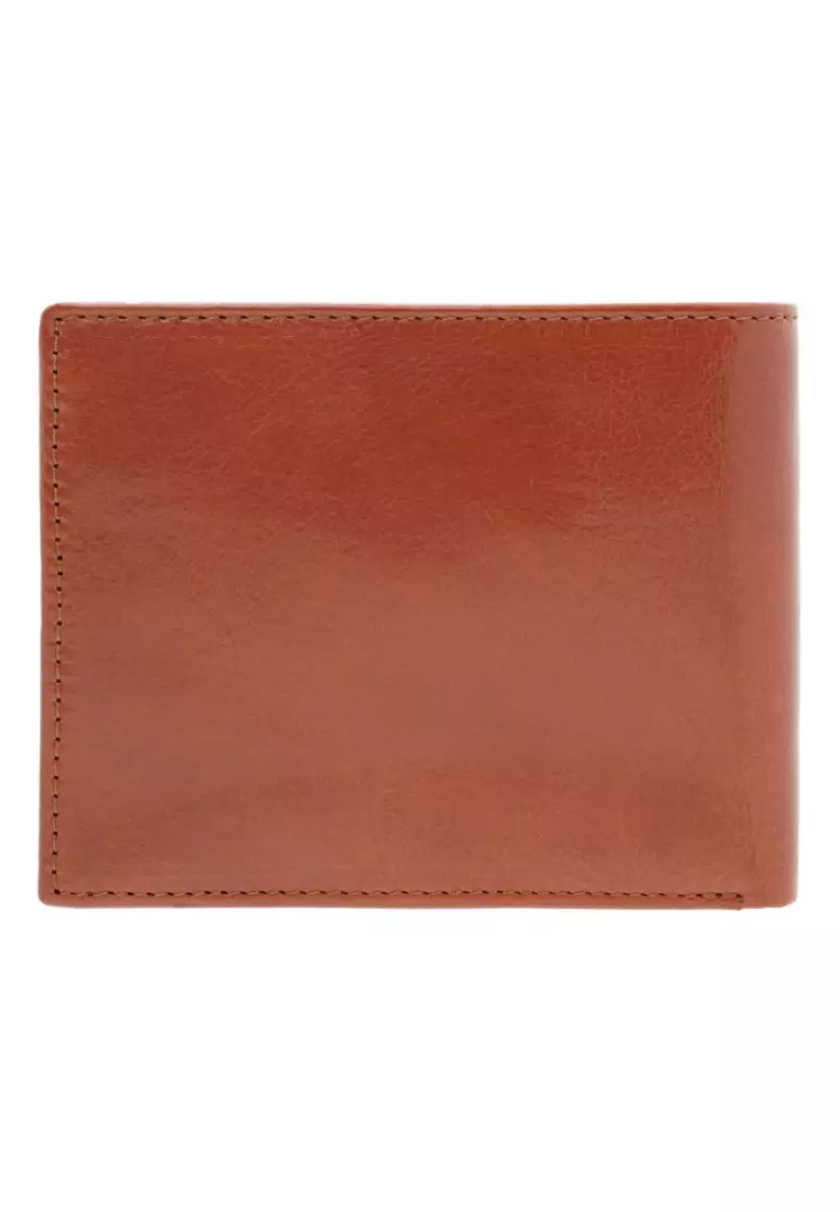 Vegetable Tanned Leather ID Coin Bifold Wallet JWC 30862
