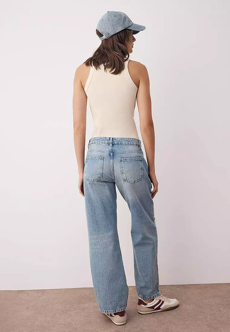 Low Waist Straight Baggy Jeans
