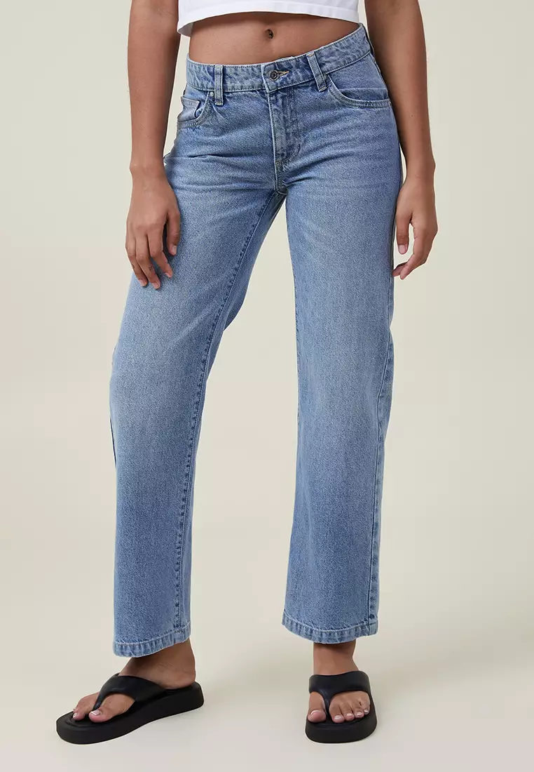 Buy Cotton On Low Rise Straight Jeans Asia Fit 2024 Online | ZALORA ...