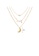 Glamorousky white Fashion Simple Plated Gold Moon Star Pendant with Imitation Pearls and Multilayer Necklace A862EAC74C4814GS_2