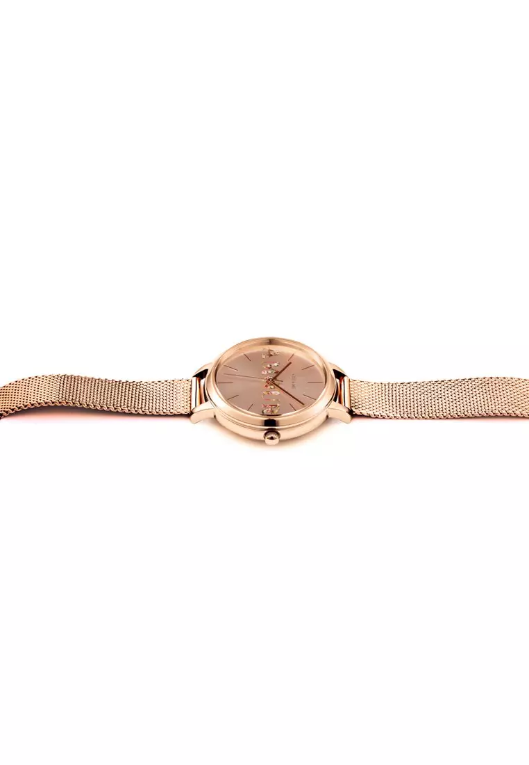 [Sustainable Watch] Oui & Me Fleurette 34mm Rose Gold Stainless Steel Women's Quartz Watch ME010043