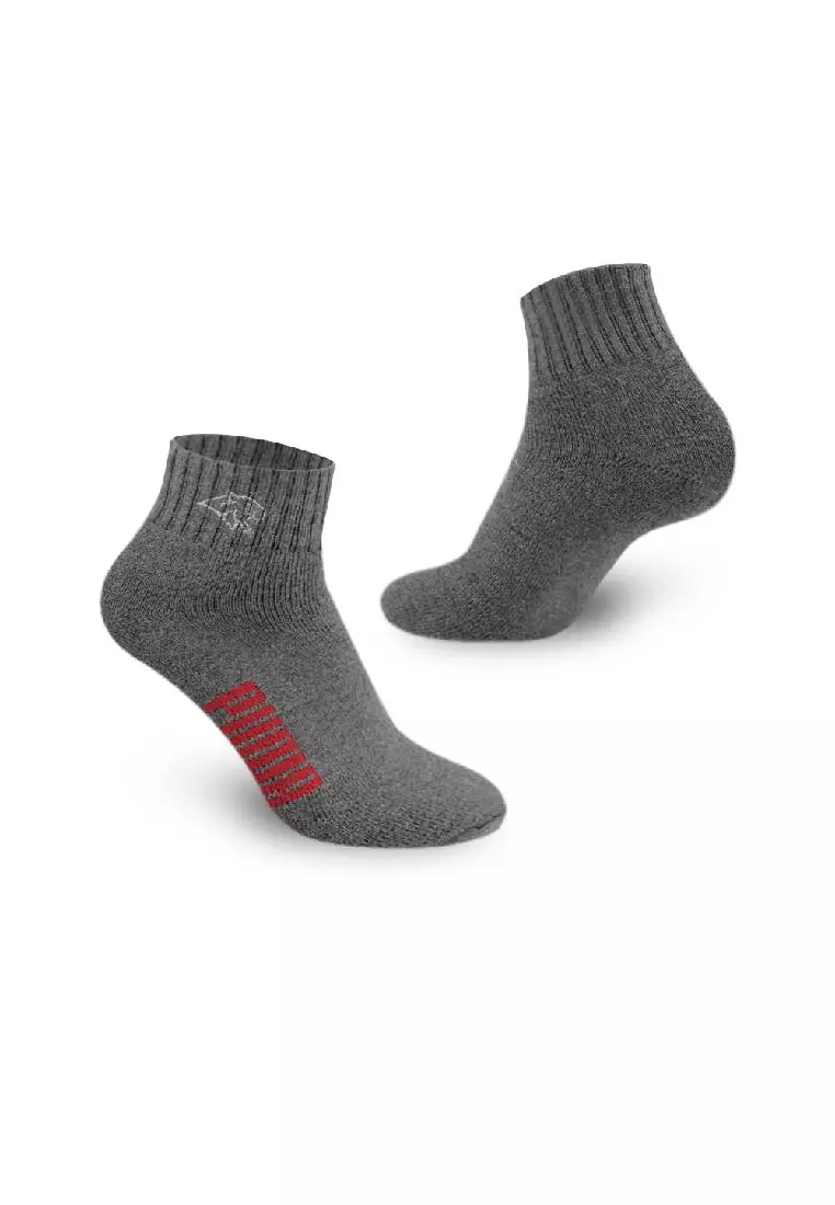 Puma Men’s Embroidered Thick Sports Ankle Socks 3 pairs in a pack PMSEG11
