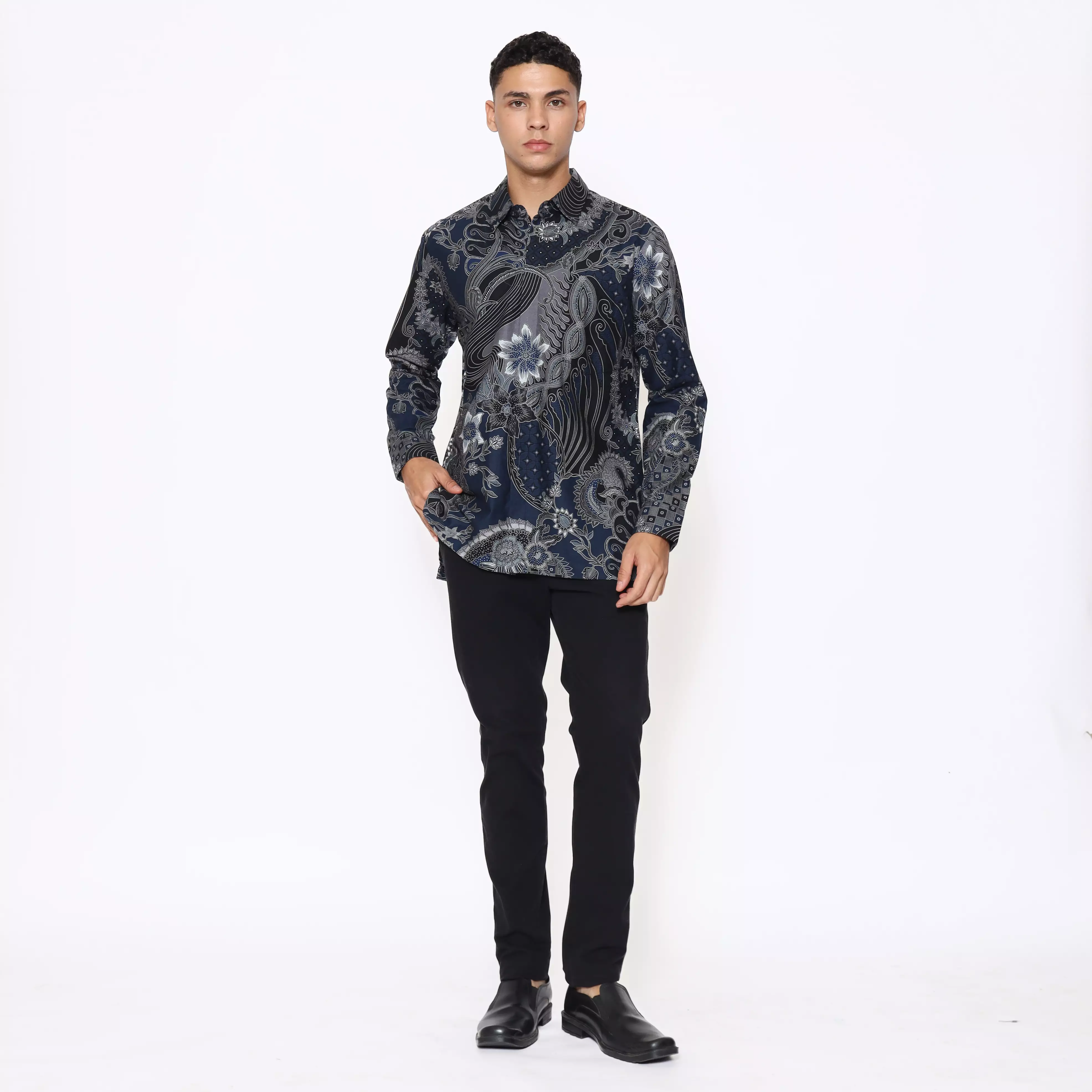 Kemeja Batik Pria - Bhatara Batik Hariz - Atasan Kemeja Batik Lengan Panjang