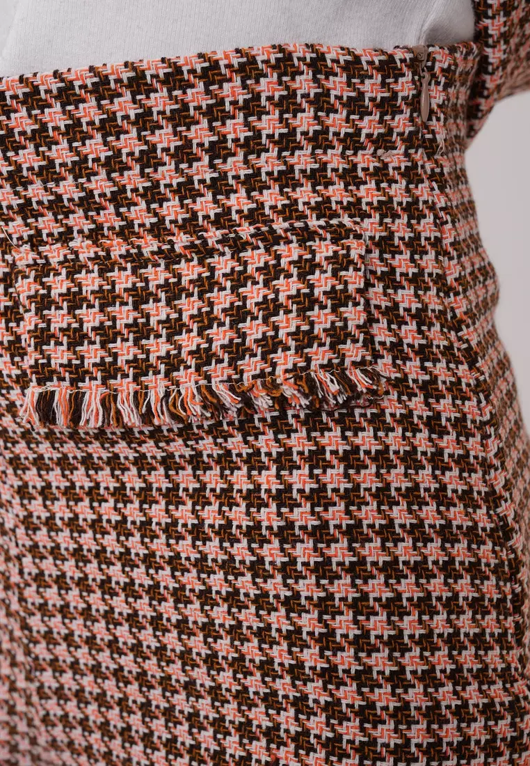 Sleeveless Tweed Jacket And Skort Set