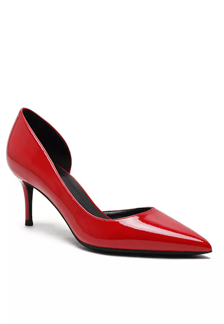 6CM Pointed Patent D'Orsay High Heel Shoes HZL164