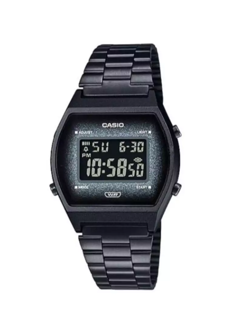 Buy Casio Men's Vintage B640WBG-1BDF Black Stainless Steel Band