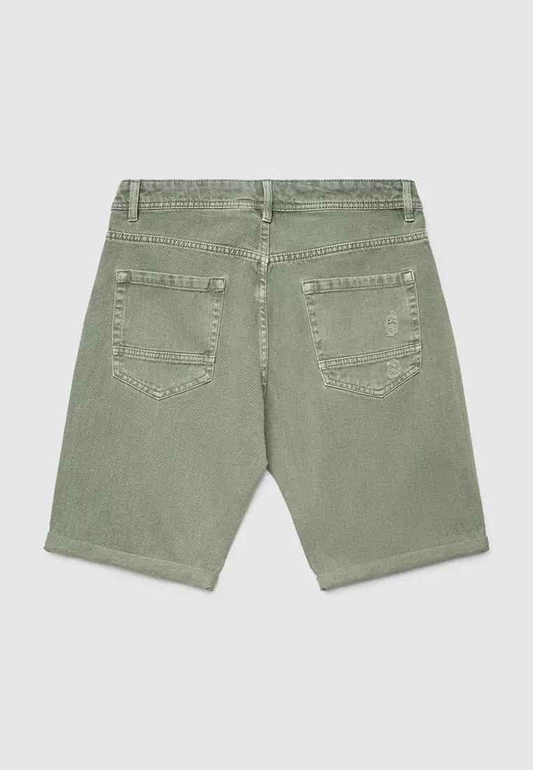 Men's Ripped Denim Shorts