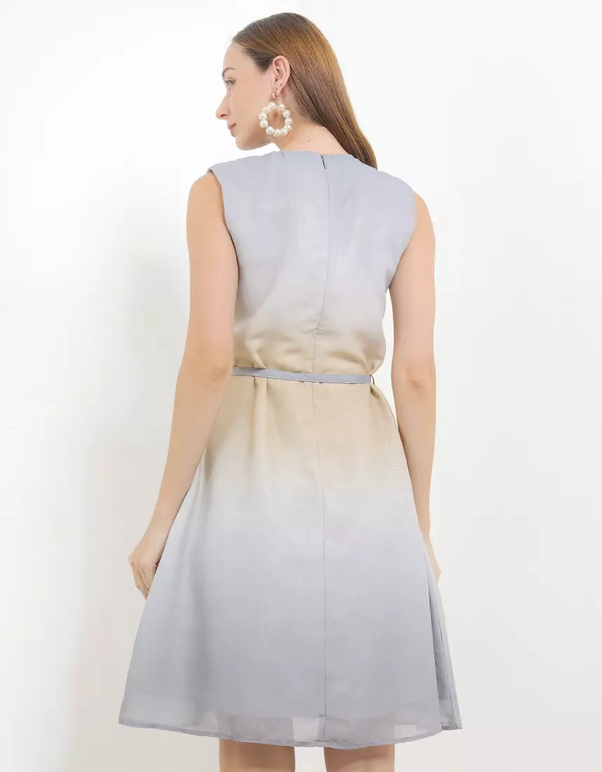Alenia Dress In Grey Shades