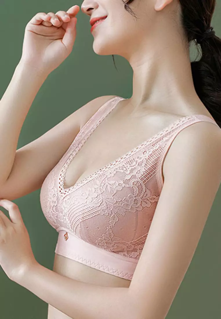ZITIQUE Women's Non-wired Thin Pad Lingerie Set (Bra And Underwear) - Pink  2024, Buy ZITIQUE Online
