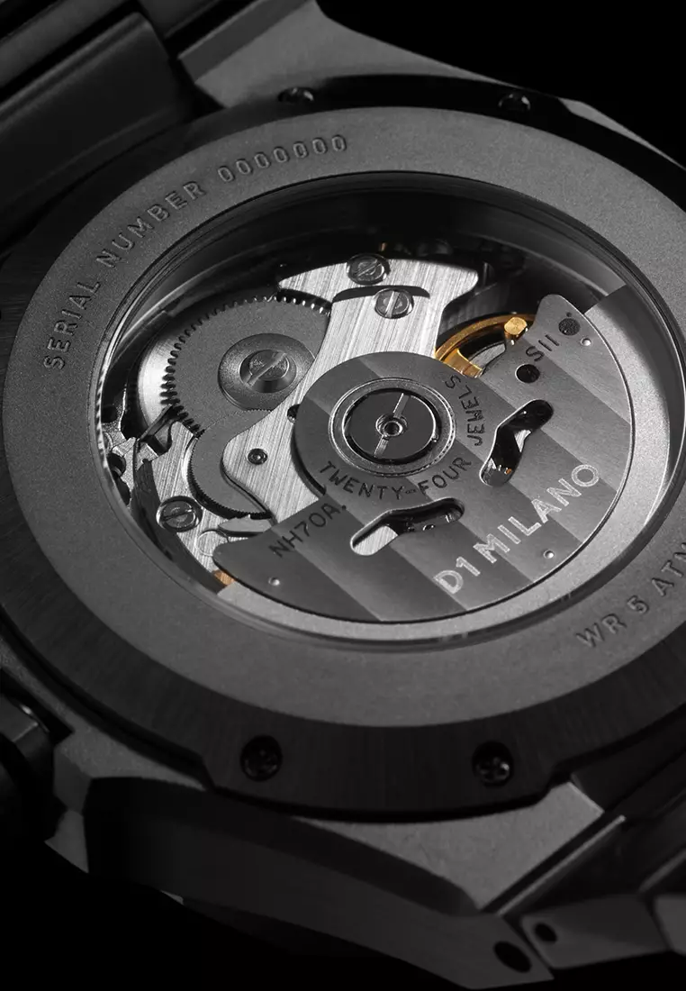 Gun Metal Skeleton Bracelet Watch, 41.5 mm