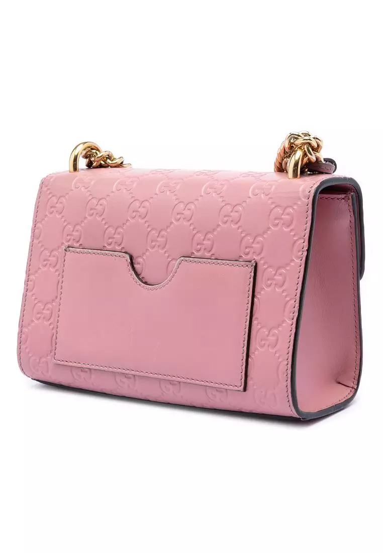 Pre-Loved Gucci Small Guccissima Padlock Crossbody