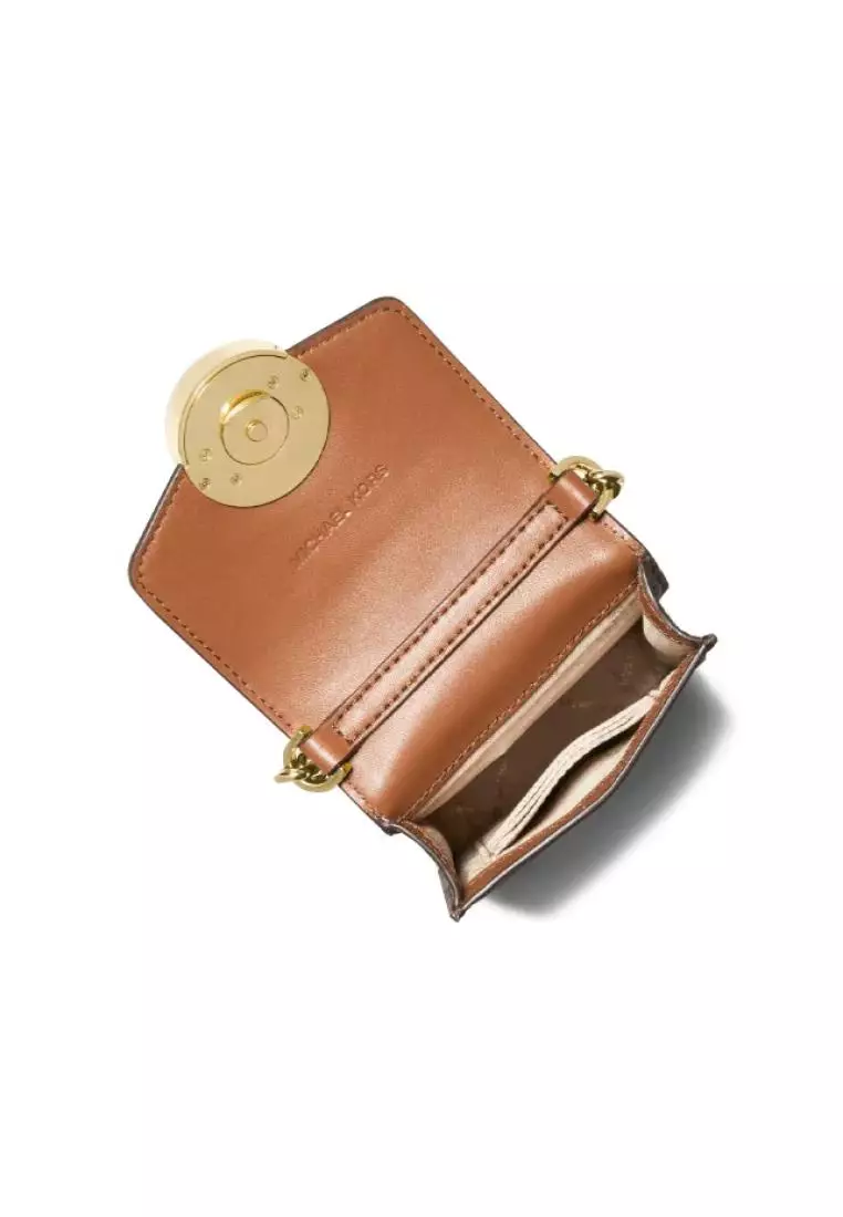 Michael Kors Carmen Small Logo Smartphone Crossbody Bag Vanilla