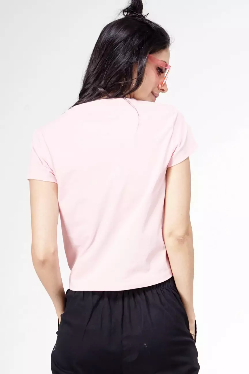 Kaos Wanita Crystal Nyc Pink