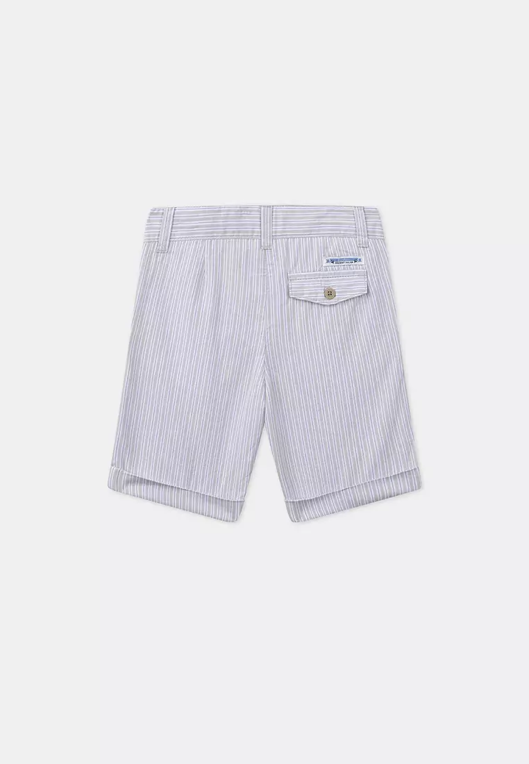 STRIPED BERMUDA SHORTS