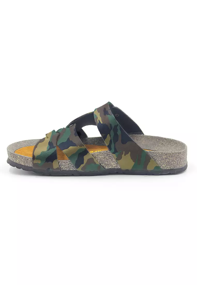 Istanbul - Camouflage Leather Sandals & Flip Flops & Slipper