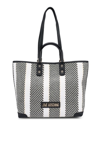 Buy Love Moschino Textured Canvas Tote Bag Online Zalora Malaysia