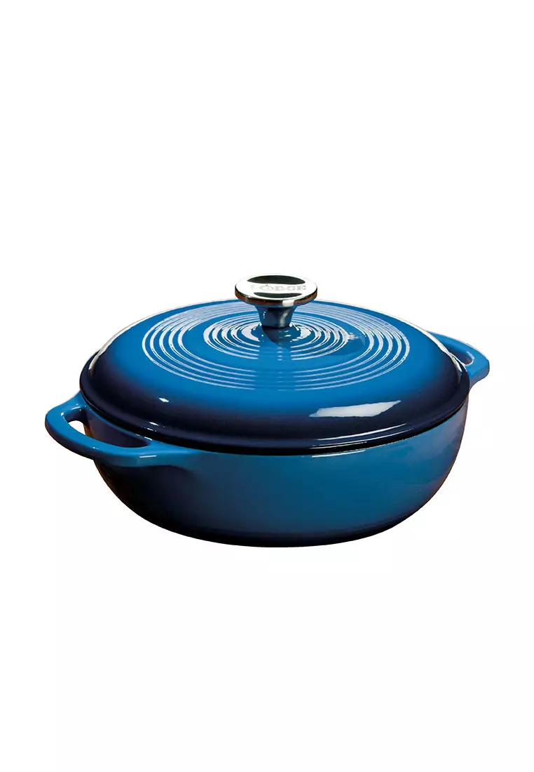 Buy Lodge 3 Quart Enameled Cast Iron Dutch Oven Blue 2024 Online ...