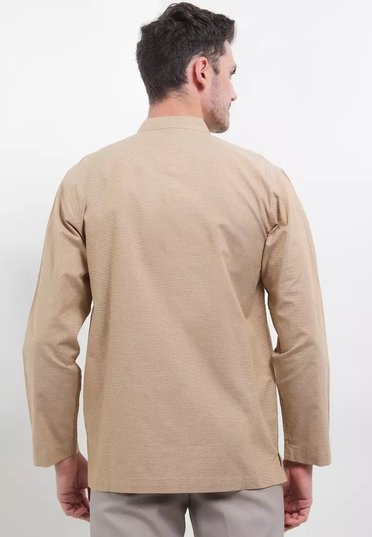 Kanaka Coklat Lengan Panjang Baju Koko
