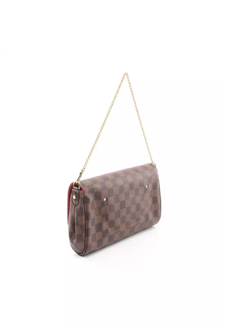 Buy Louis Vuitton Pre-loved LOUIS VUITTON Favorite MM Damier ebene chain  handbag PVC leather Brown 2023 Online