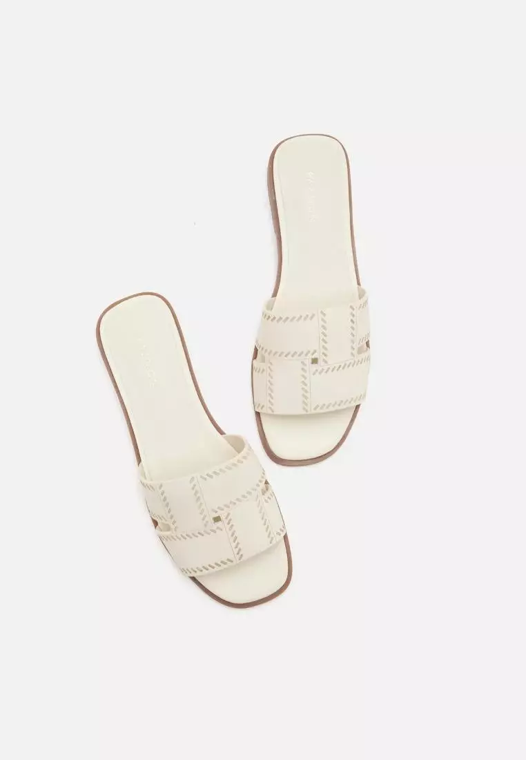Alouette Woven Leather Slides