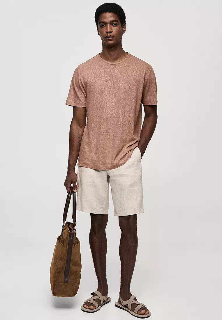 Regular-Fit Linen T-Shirt