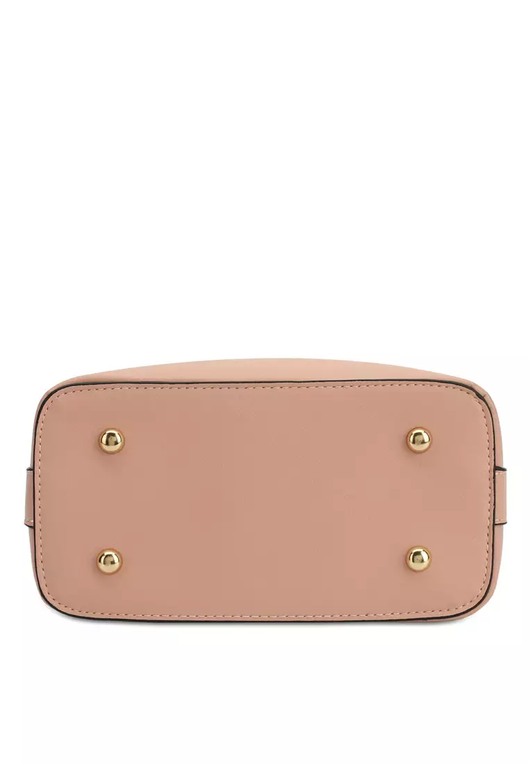 Women's Chain Top Handle Bag / Sling Bag / Crossbody Bag / Shoulder Bag (Tas Selempang Wanita / Tas Tangan Wanita / Tas Bahu Wanita) - Merah Jambu