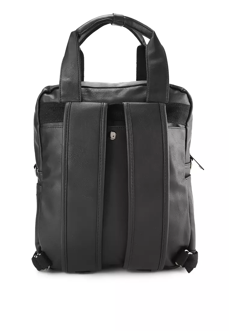 Distressed Leather Carry Backpack