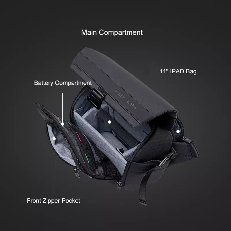 Arctic Hunter K00576 Shoulder Bag Camera Tas Kamera Lensa Tas Selempang- GREY