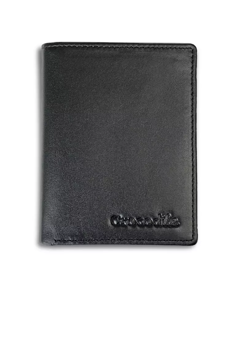 Crocodile 888BY Dompet Bi-fold Wallet Leather Kulit - Hitam