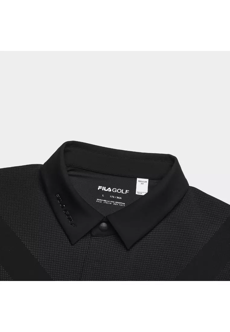 FILA CORE ATHLETICS GOLF MODERN FUSHION Men Polo T-shirt (Black / Green)