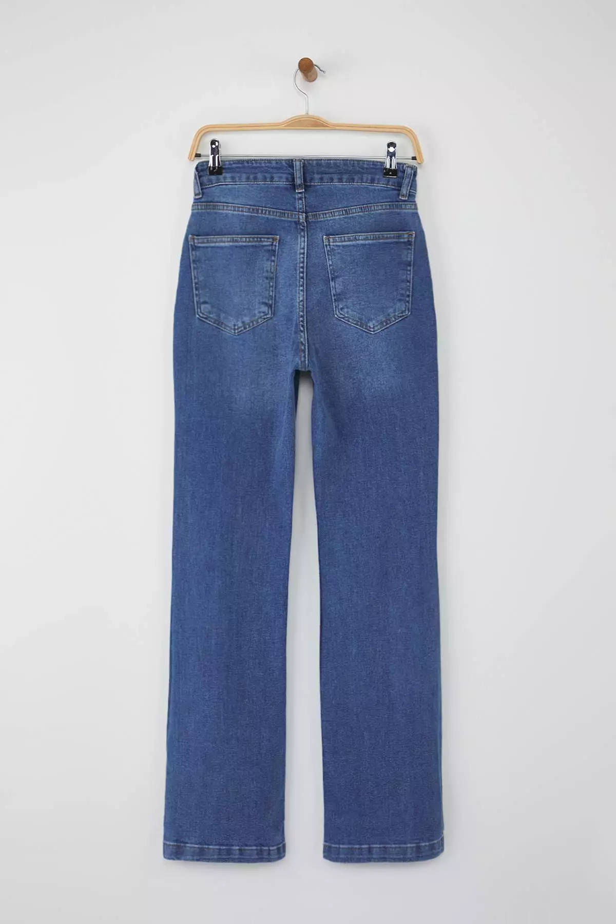Blue High Waist Flared Jeans Twoaw26Je00047
