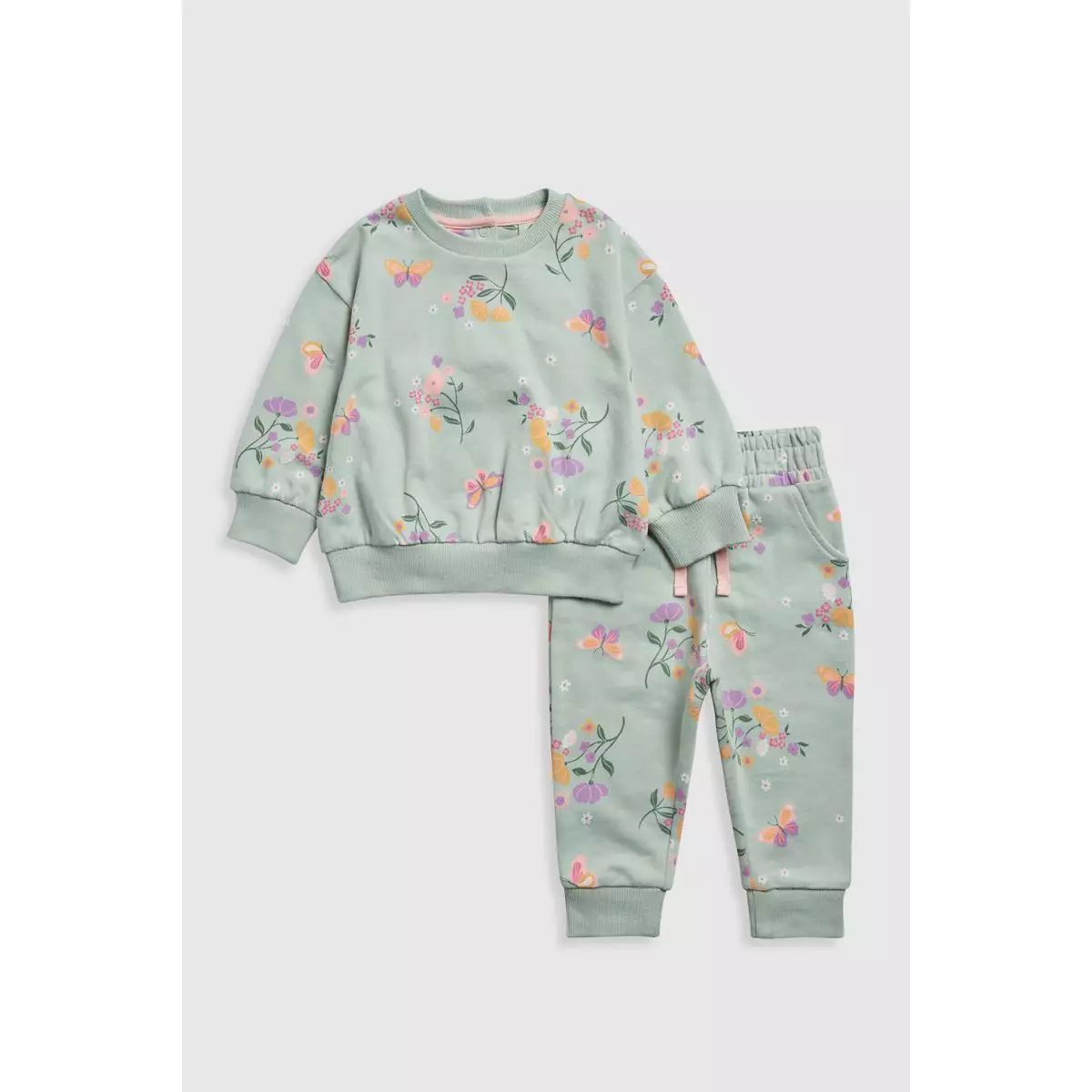 Mothercare Enchanted Garden Jog Set - Set Pakaian Bayi Perempuan (Hijau)