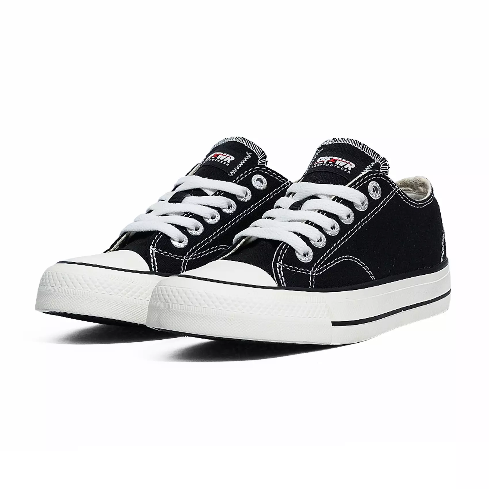 SABA Vintage Low Black White LX - Sepatu Sneakers Casual Pria Wanita