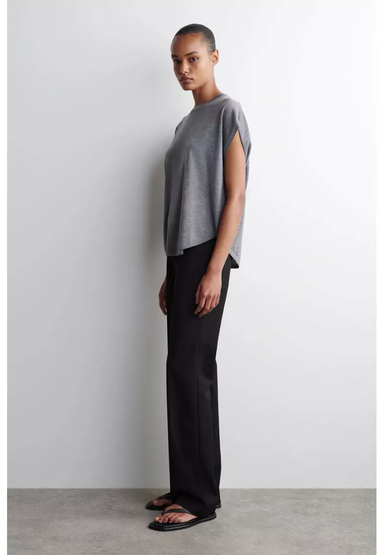 CIRCLE-CUT MERINO WOOL TOP