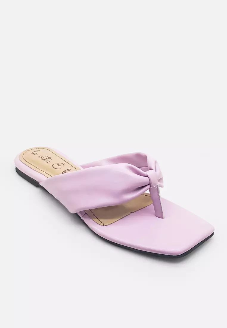 Women Flat Sandal Flip Flop Bow