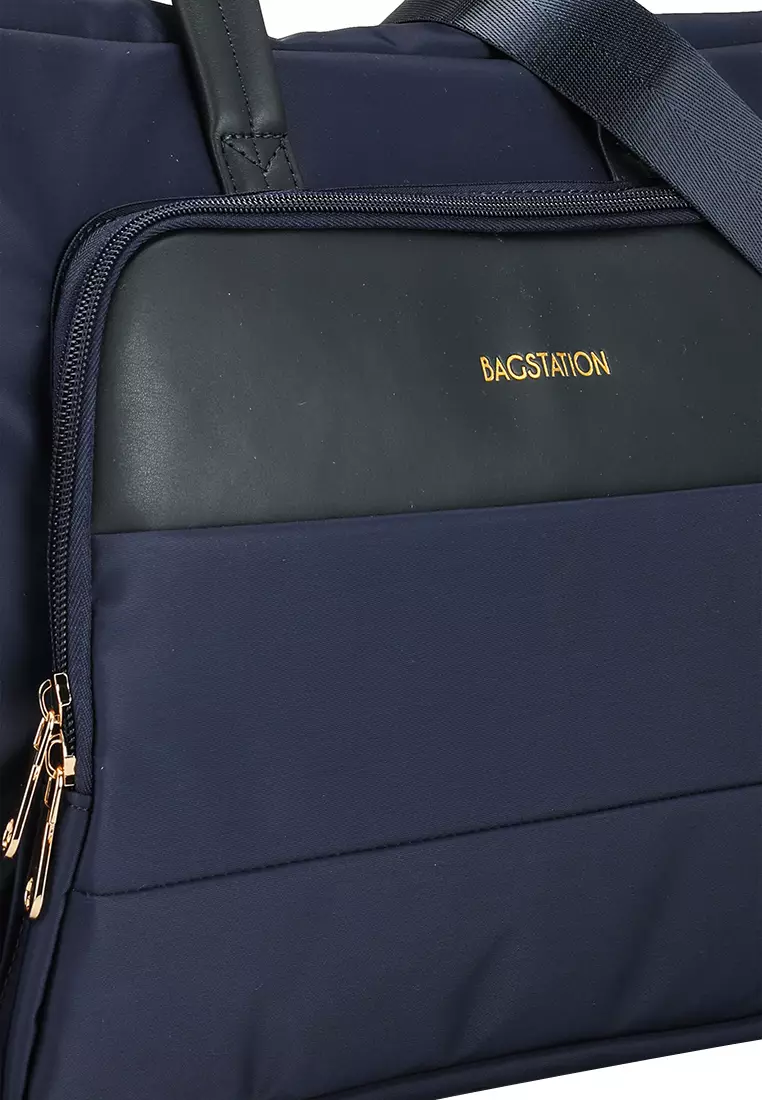 Trimmed Convertible Laptop Bag