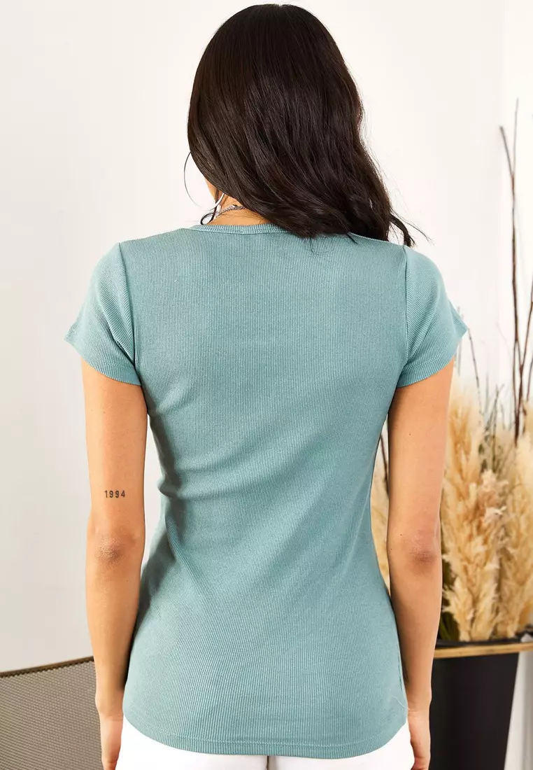 Short Sleeves Camisole Rib Top