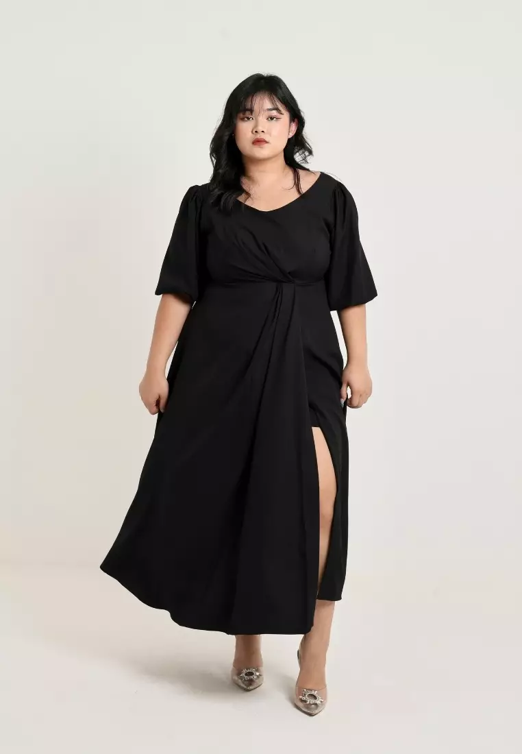Plus Size Party Dress Arielle Black