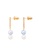 Minimallery white and blue and multi and gold Dainty Round Pearl in 14-karat Gold Earrings 664EEAC711795DGS_2