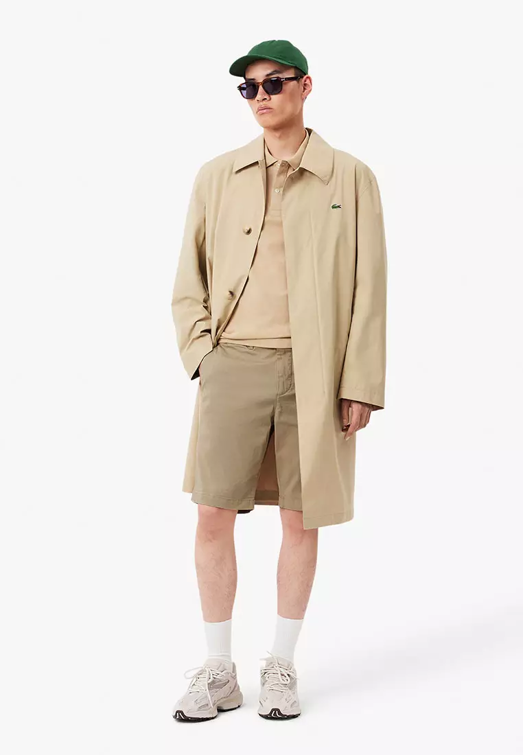 Slim Fit Stretch Cotton Bermuda Shorts