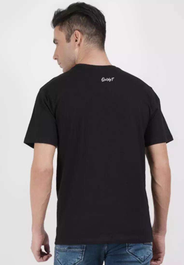 Weed Skull Print Graphic Black Short Sleeves Regular Fit Tee