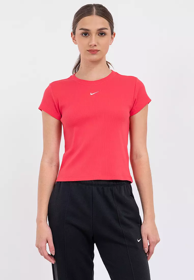 Tight Ribbed Short-Sleeve T-Shirt