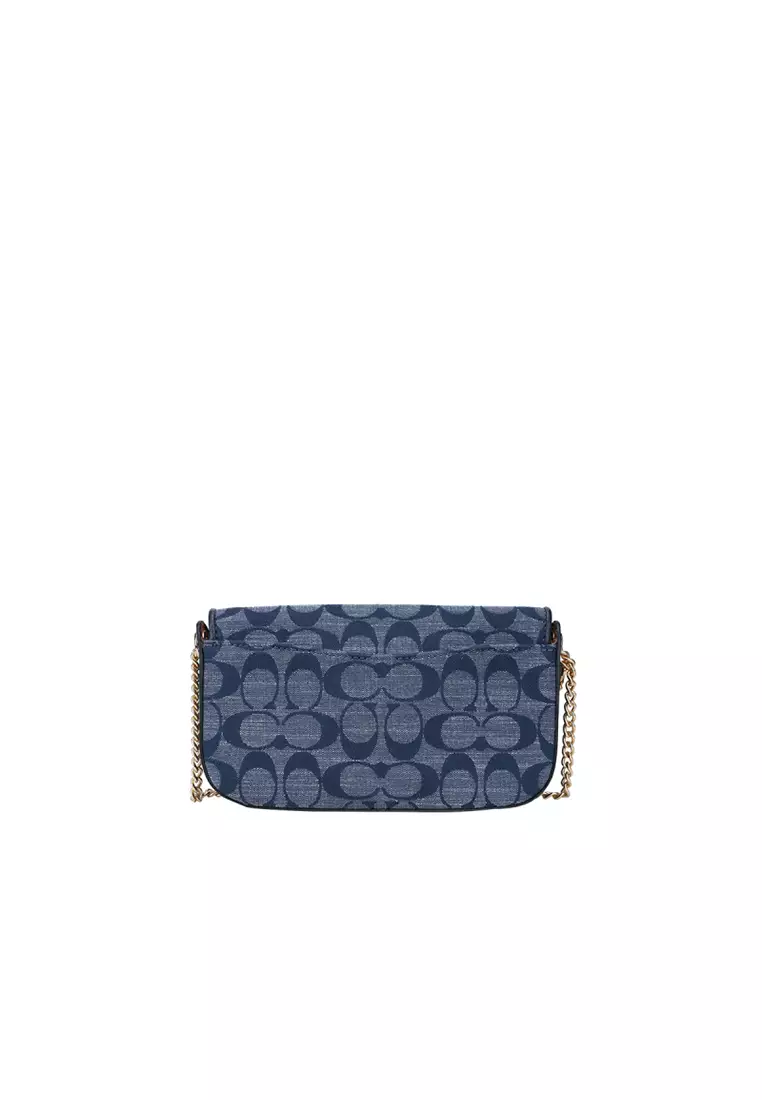 Coach signature chambray cargo shoulder 2025 bag