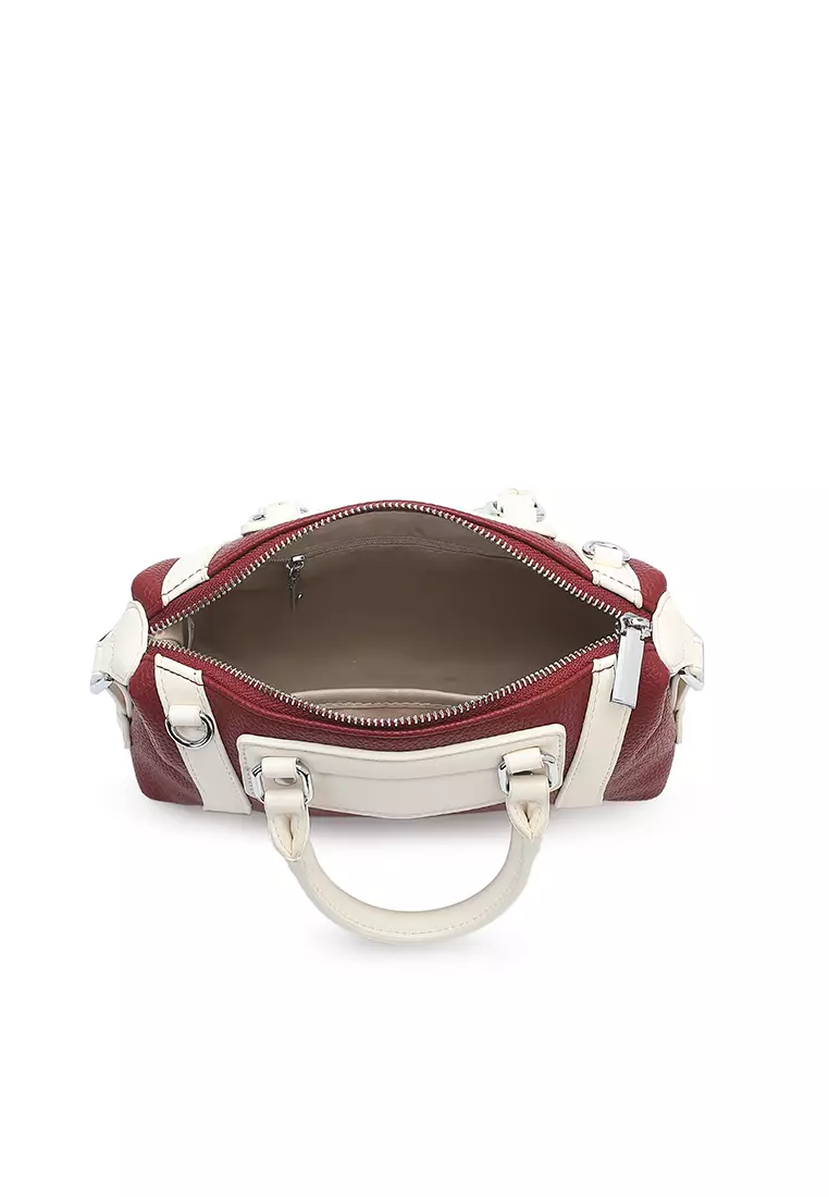 Women's Top Handle Bag / Sling Bag / Crossbody Bag / Shoulder Bag - Wine Red