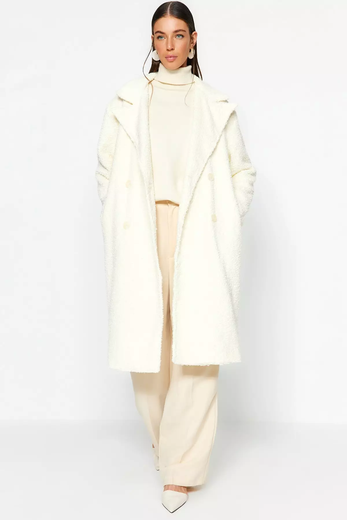Fur coat longline hotsell