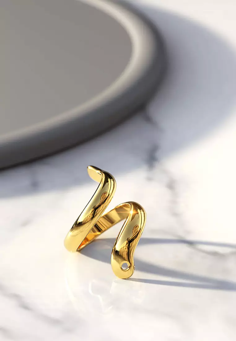 Orphic Double Wrapped Band Ring in Gold