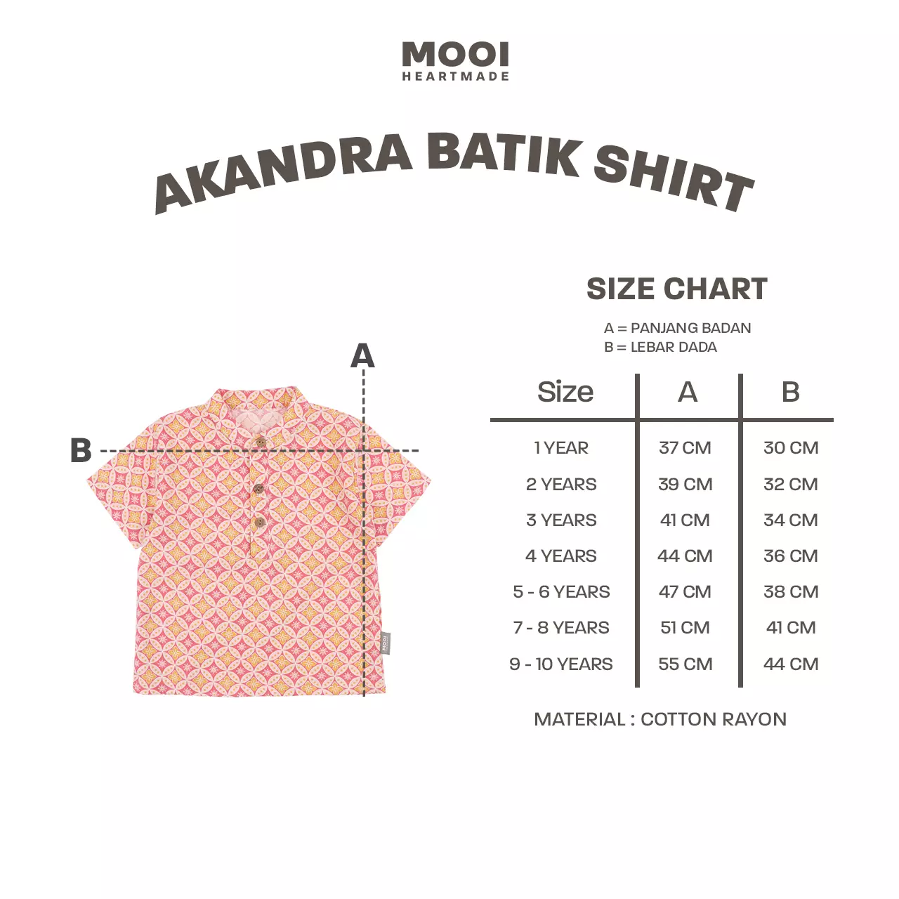 Mooi Atasan Batik Kemeja Anak Laki-Laki Akandra Batik Shirt - Winter Blue